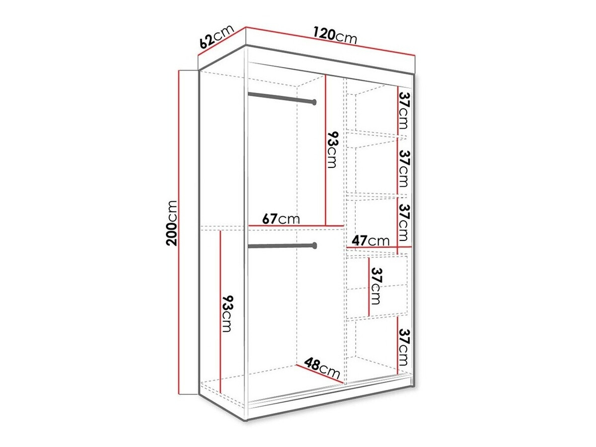 Skapis Hartford 253 (Matēts melns + Balts marmors)