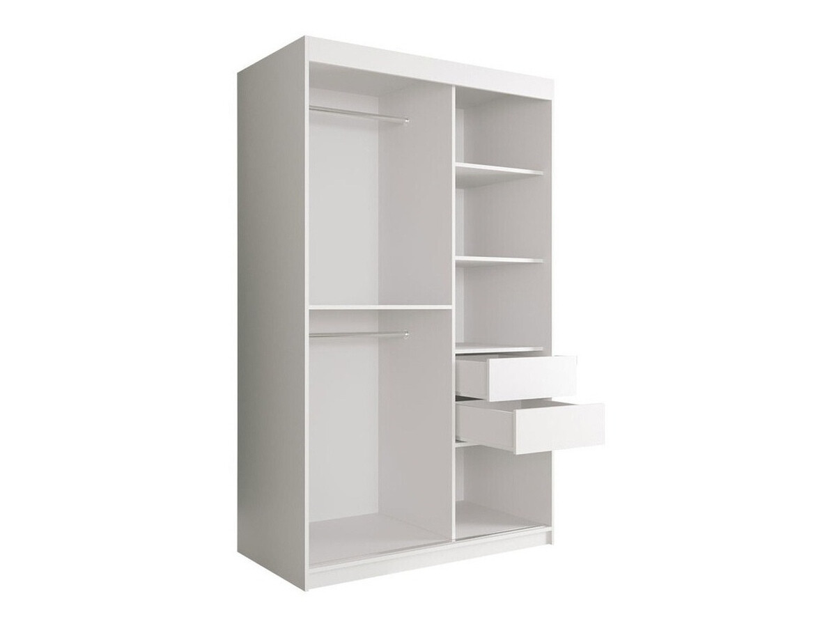 Skapis Hartford 253 (Matēts melns + Balts marmors)