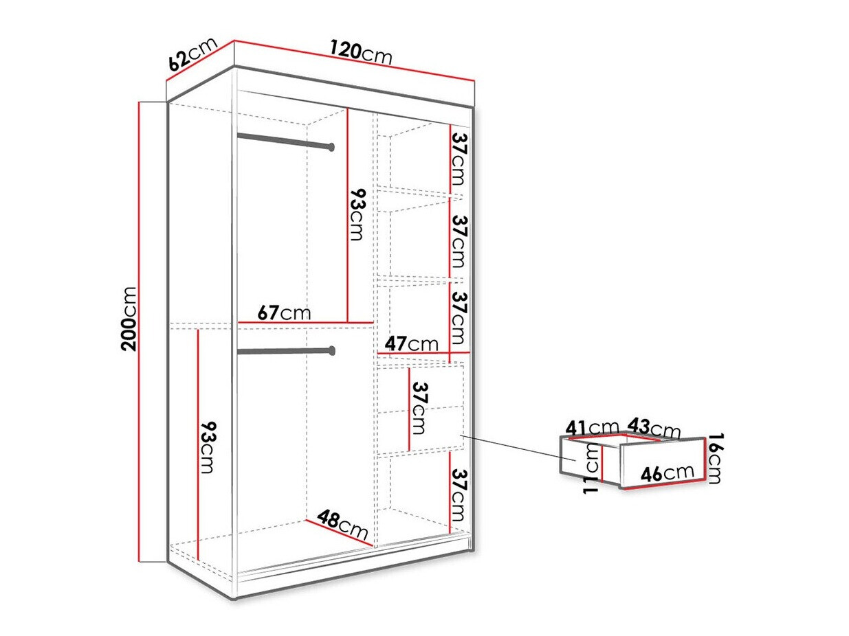 Skapis Hartford 253 (Matēts melns + Melnais marmors)