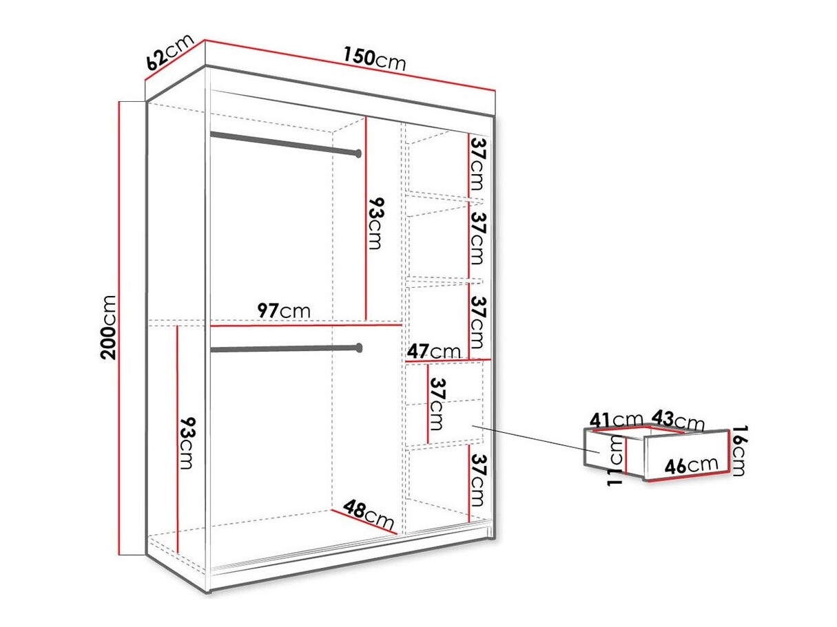 Skapis Hartford 254 (Matēts melns + Melnais marmors)