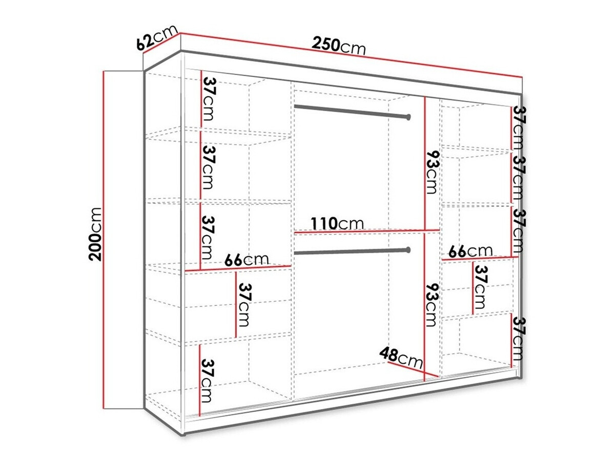Skapis Hartford 257 (Matēts balts + Balts marmors)