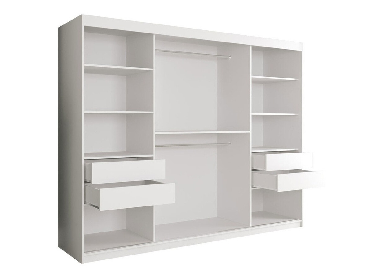 Skapis Hartford 257 (Matēts balts + Balts marmors)