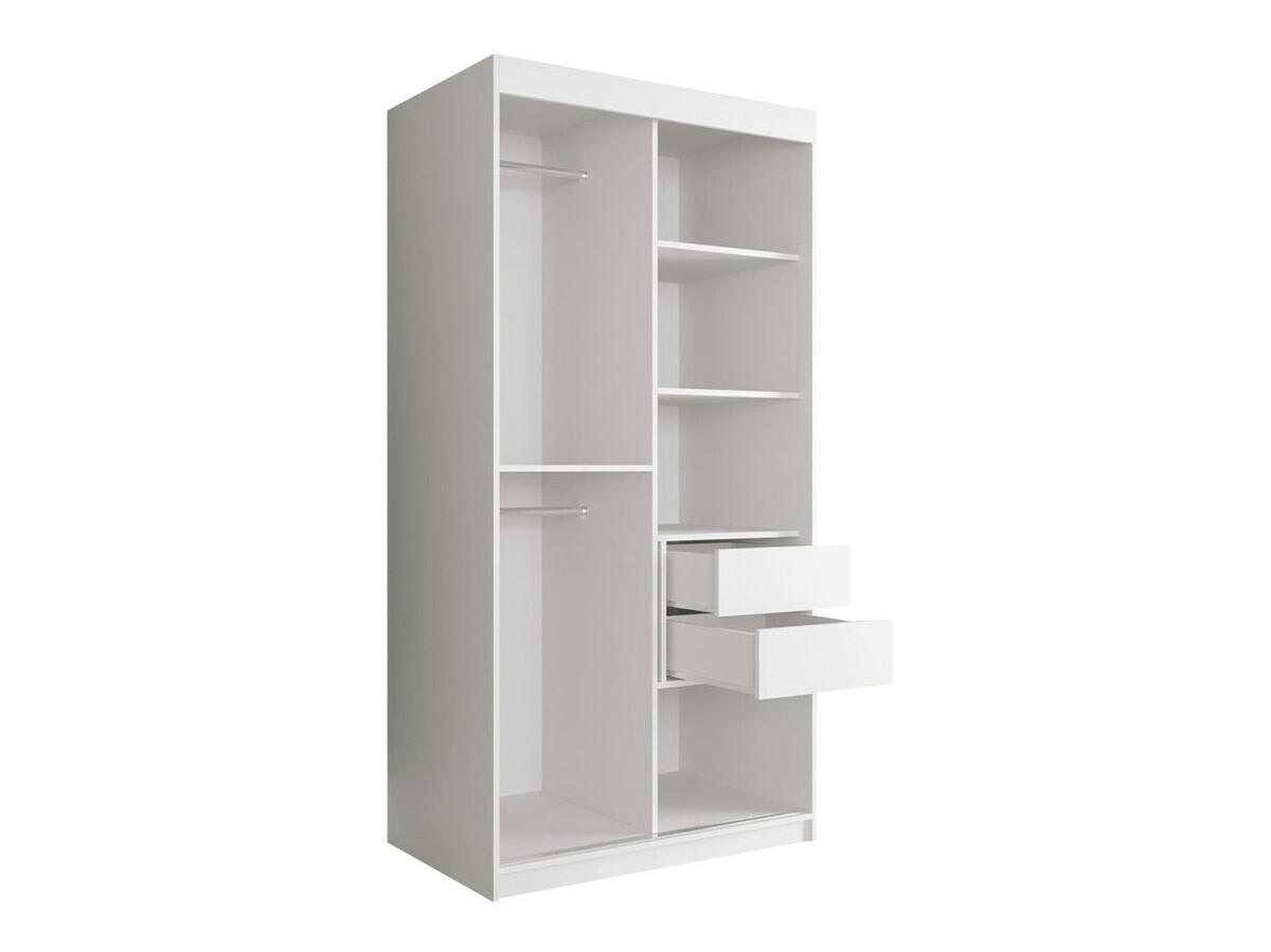 Skapis Hartford 258 (Matēts balts + Balts marmors)