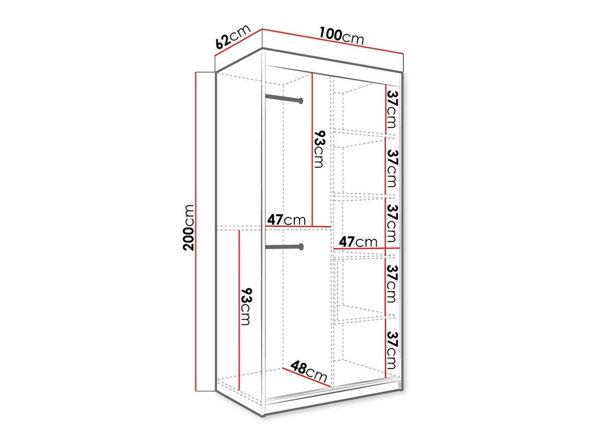 Skapis Hartford 258 (Matēts melns + Balts marmors)