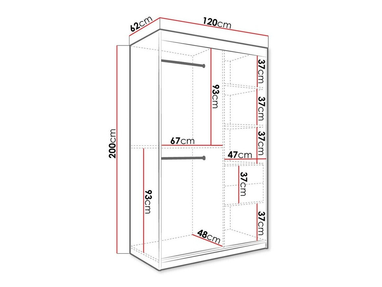 Skapis Hartford 259 (Matēts melns + Melnais marmors)