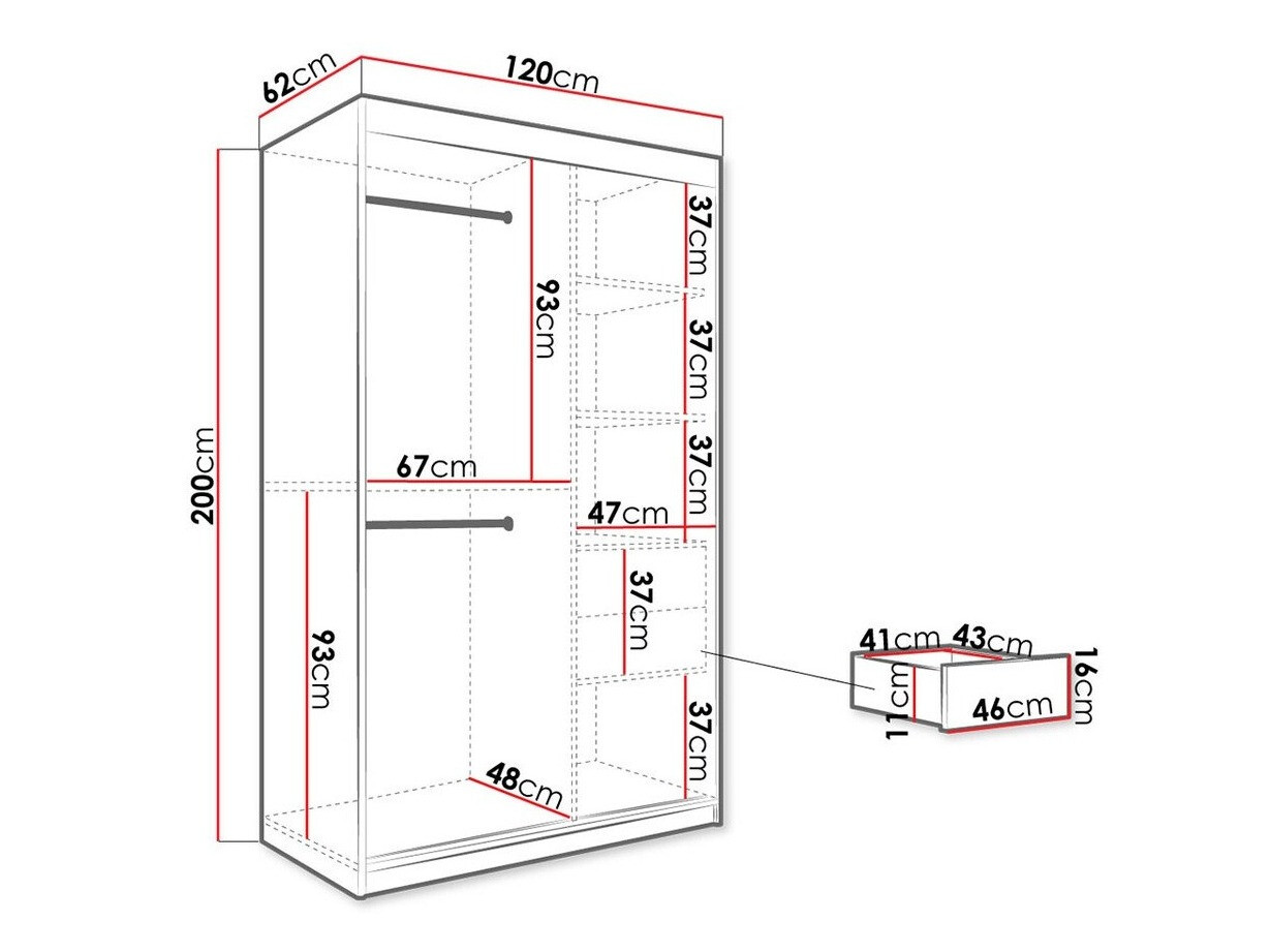 Skapis Hartford 259 (Matēts melns + Melnais marmors)