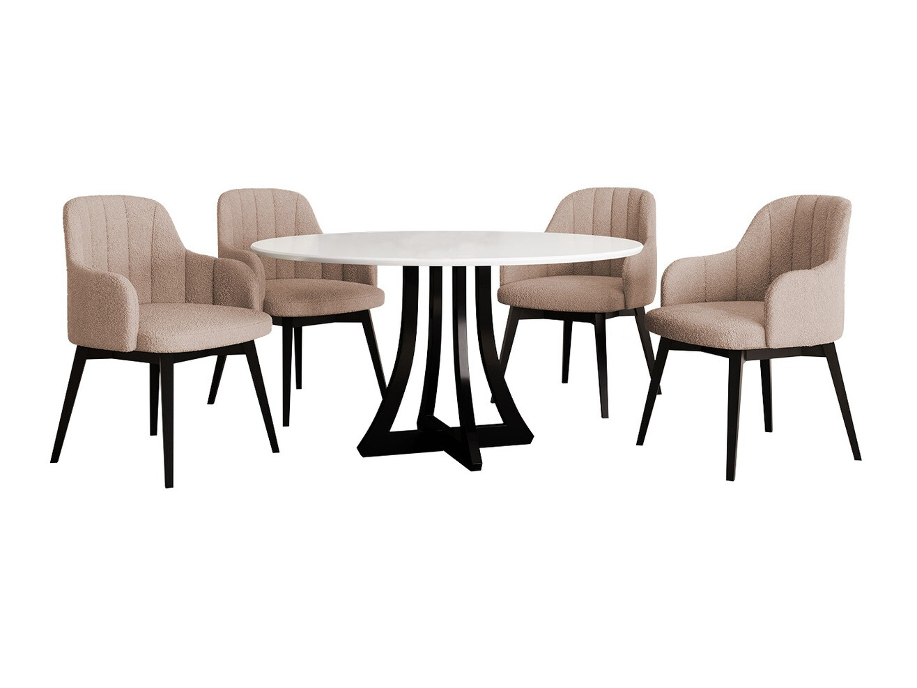 Обеденный гарнитур Racine 137 (Чёрный + Baloo 2072)