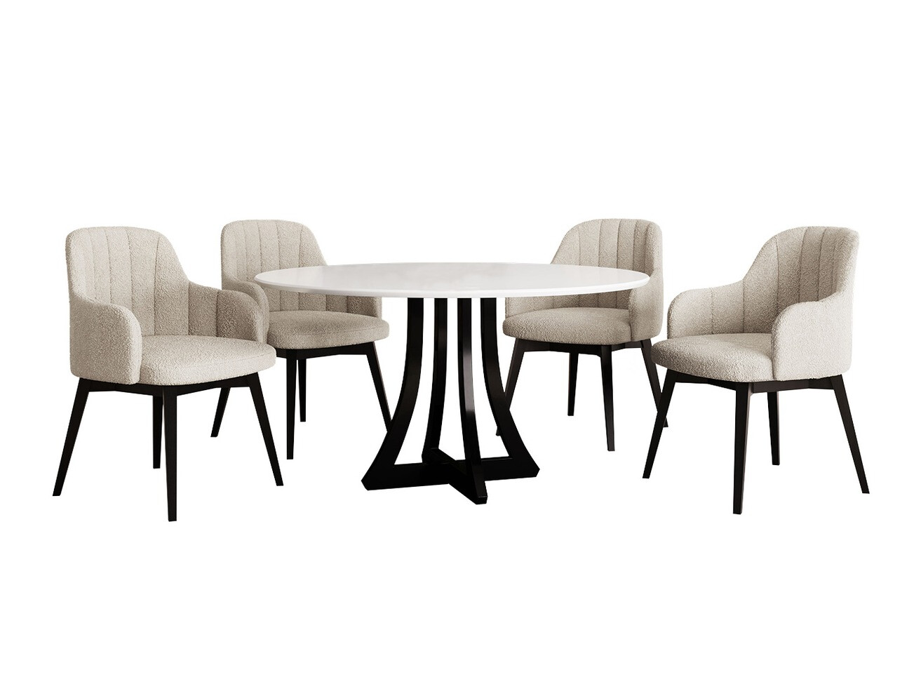 Обеденный гарнитур Racine 137 (Чёрный + Baloo 2074)