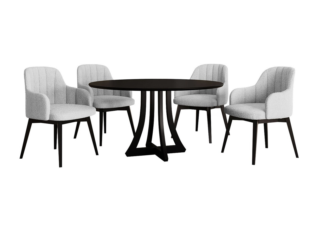 Обеденный гарнитур Racine 137 (Чёрный + Baloo 2085)