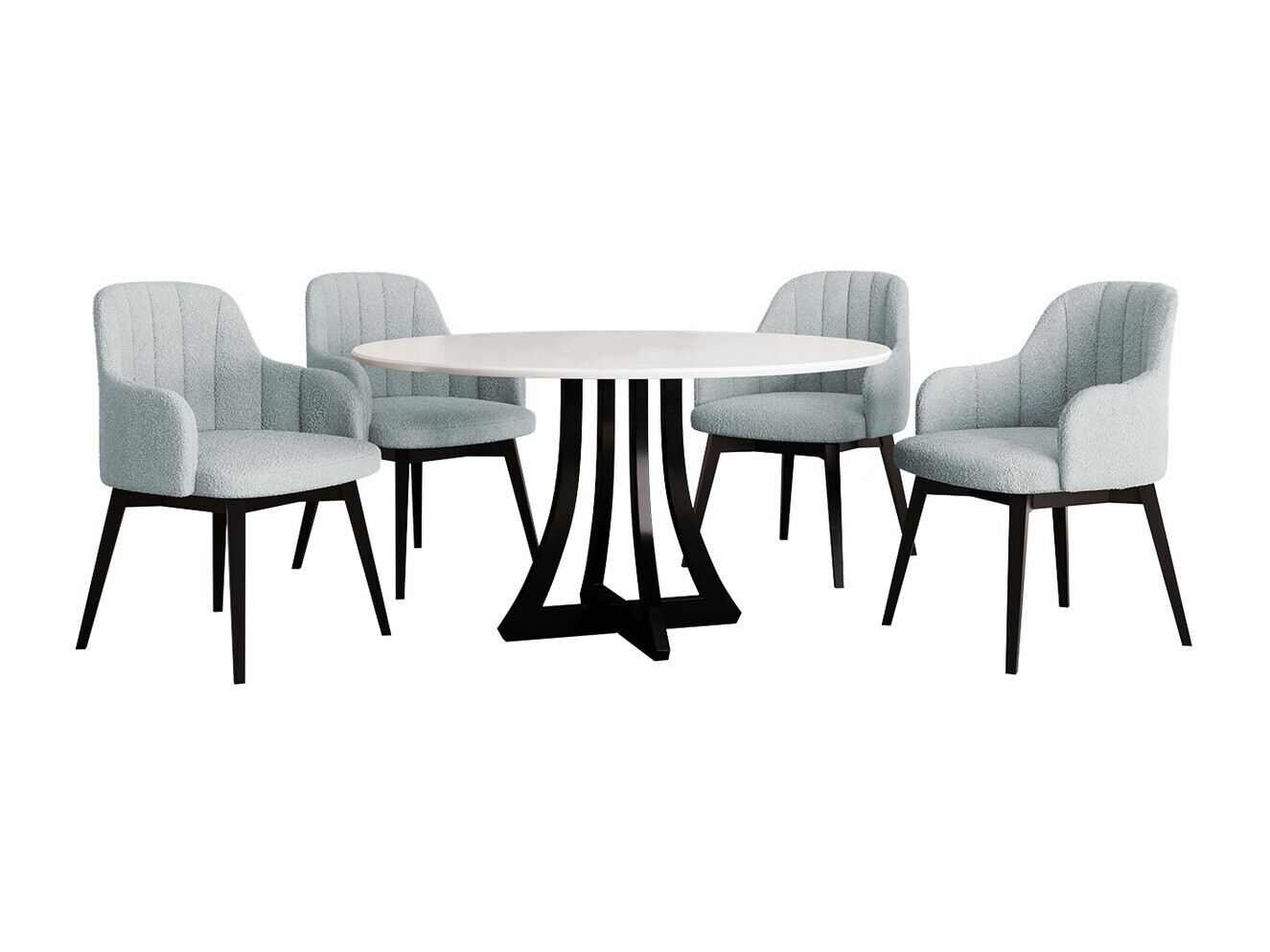 Обеденный гарнитур Racine 137 (Чёрный + Baloo 2086)