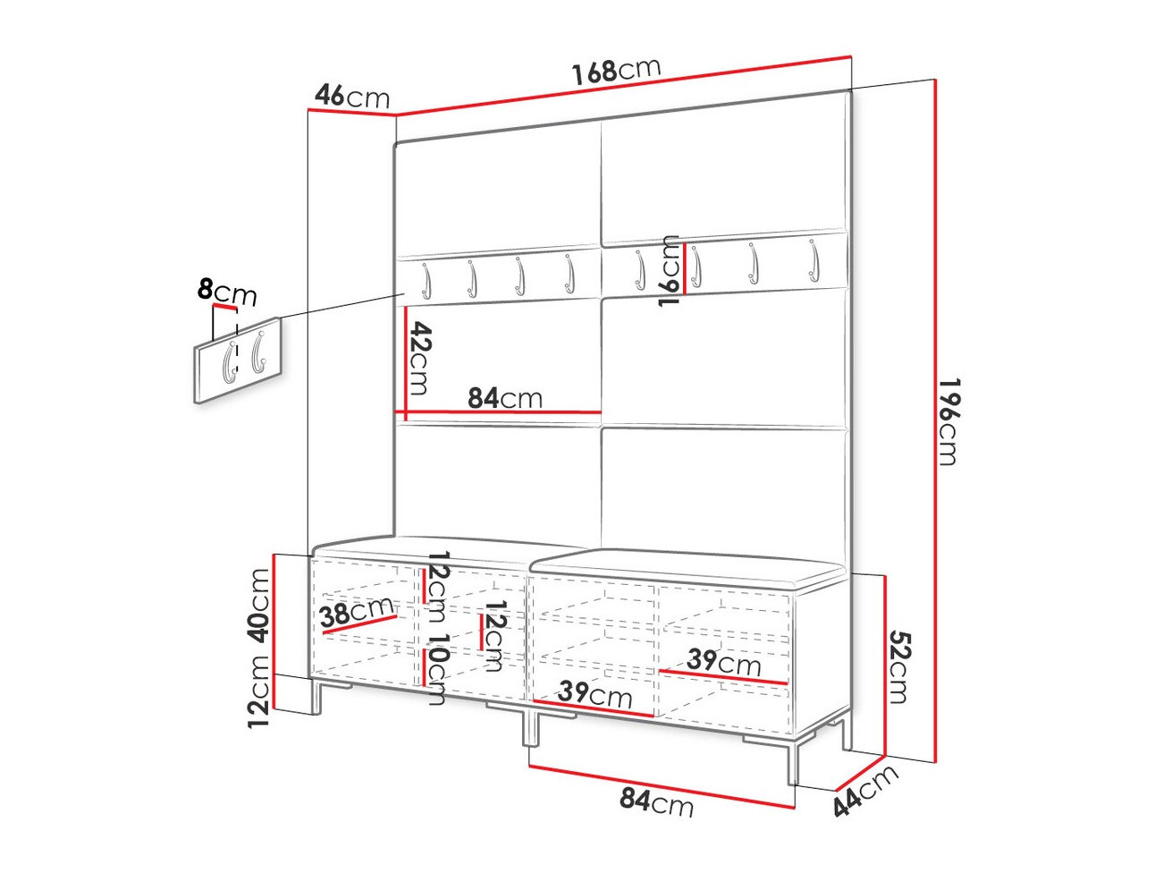 Прихожая Tivsoa 101 (Craft дуб)