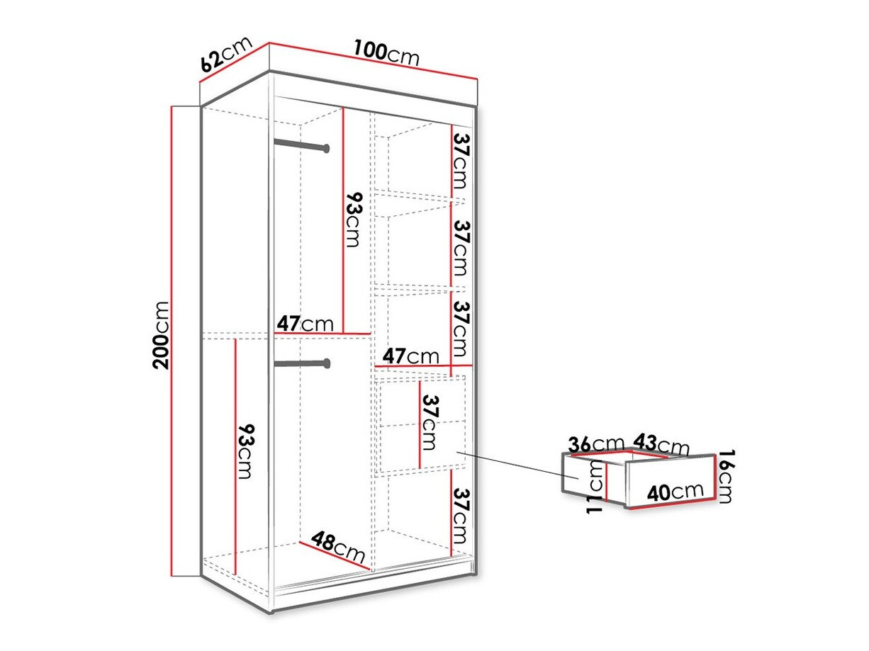 Шкаф Hartford 240 (Матовый черный + Черный мрамор)