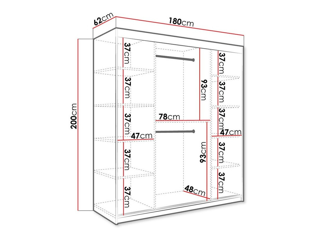 Шкаф Hartford 243 (Матовый черный + Черный мрамор)