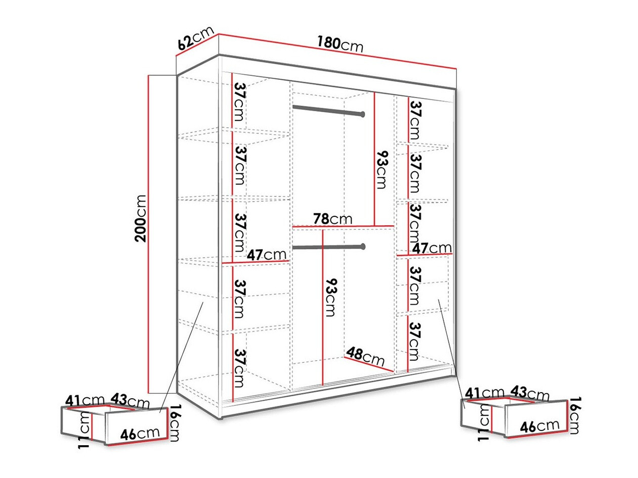 Шкаф Hartford 243 (Матовый черный + Черный мрамор)