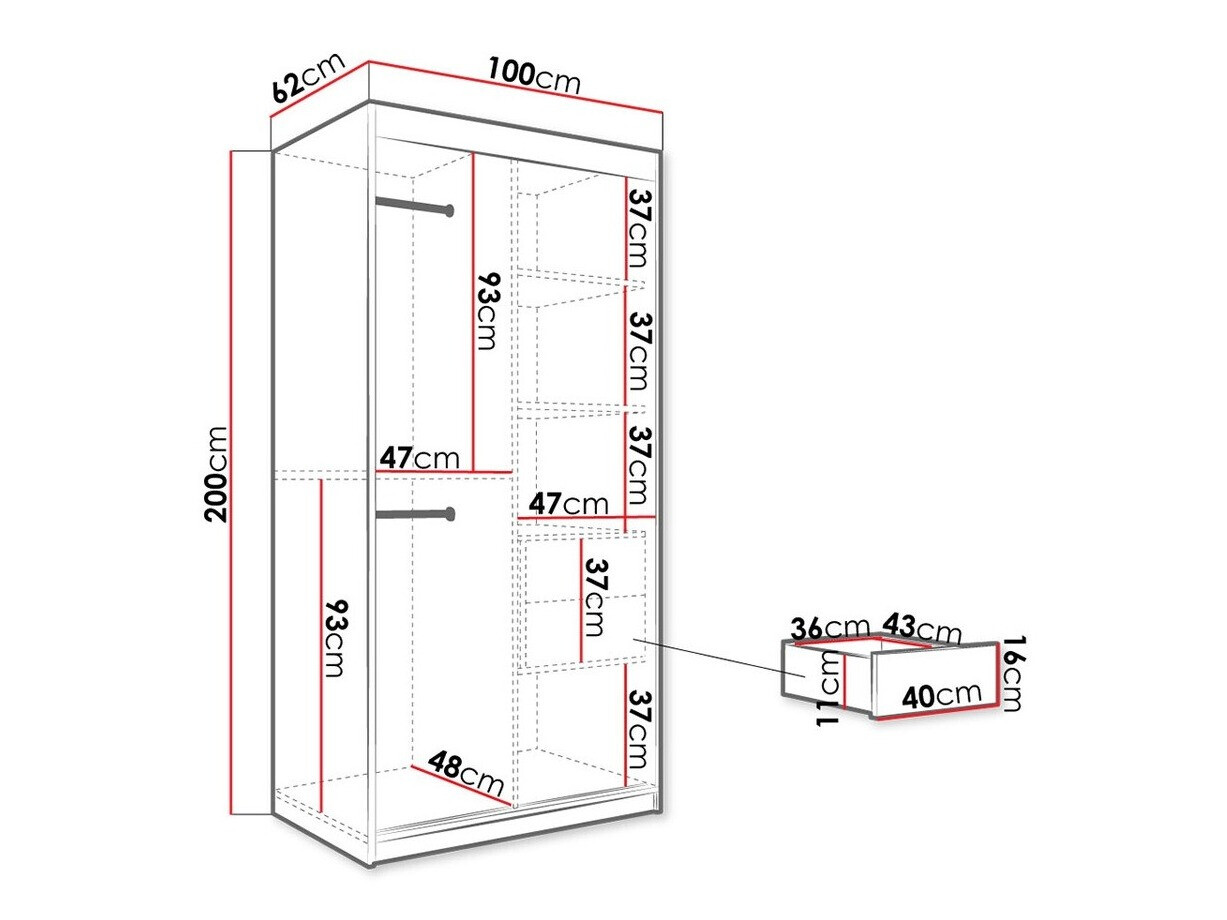 Шкаф Hartford 246 (Матовый черный + Черный мрамор)