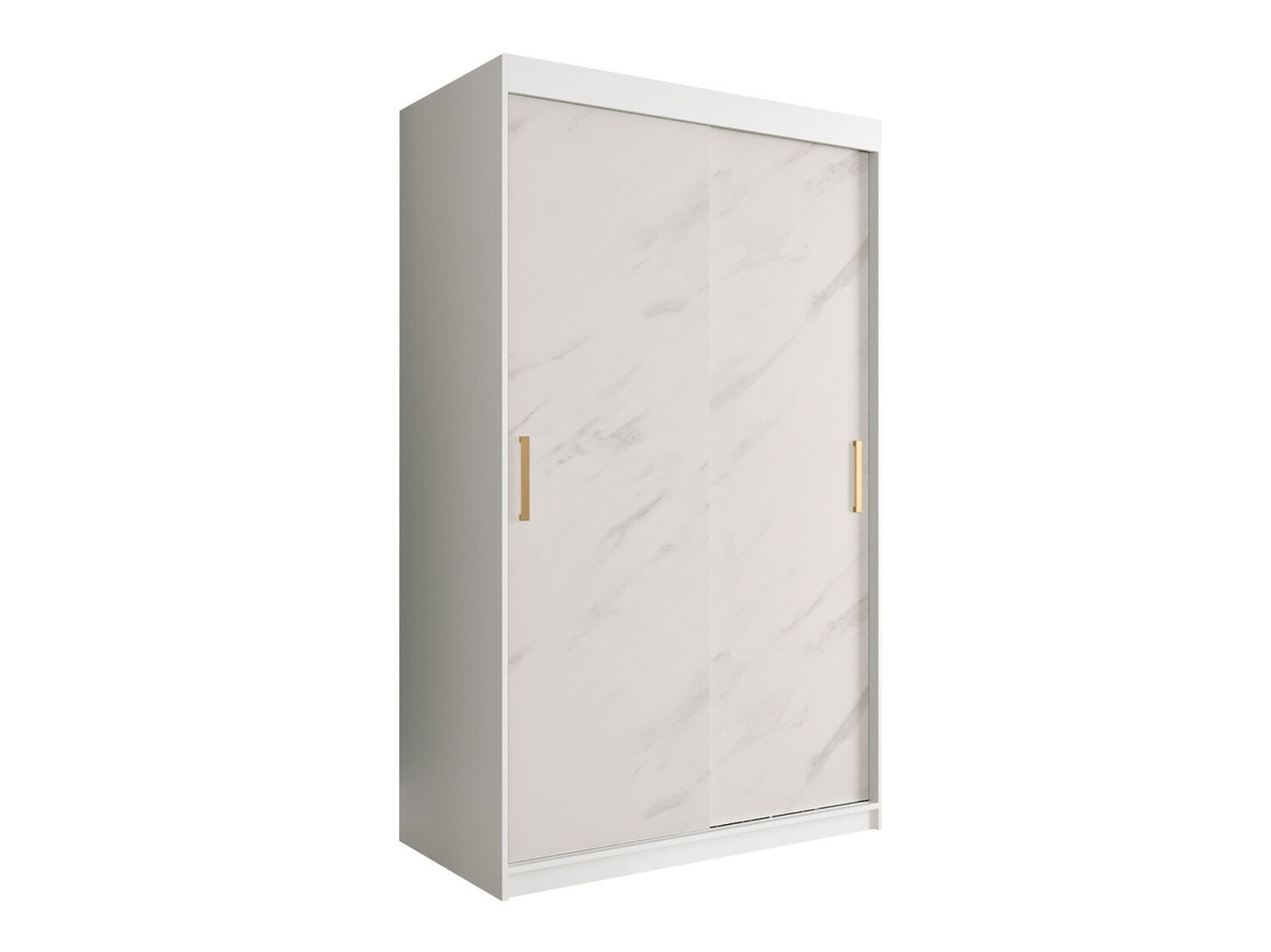Шкаф Hartford 247 (Матовый белый + Белый мрамор)