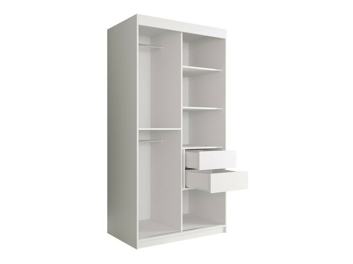 Skapis Hartford 240 (Matēts balts + Balts marmors)