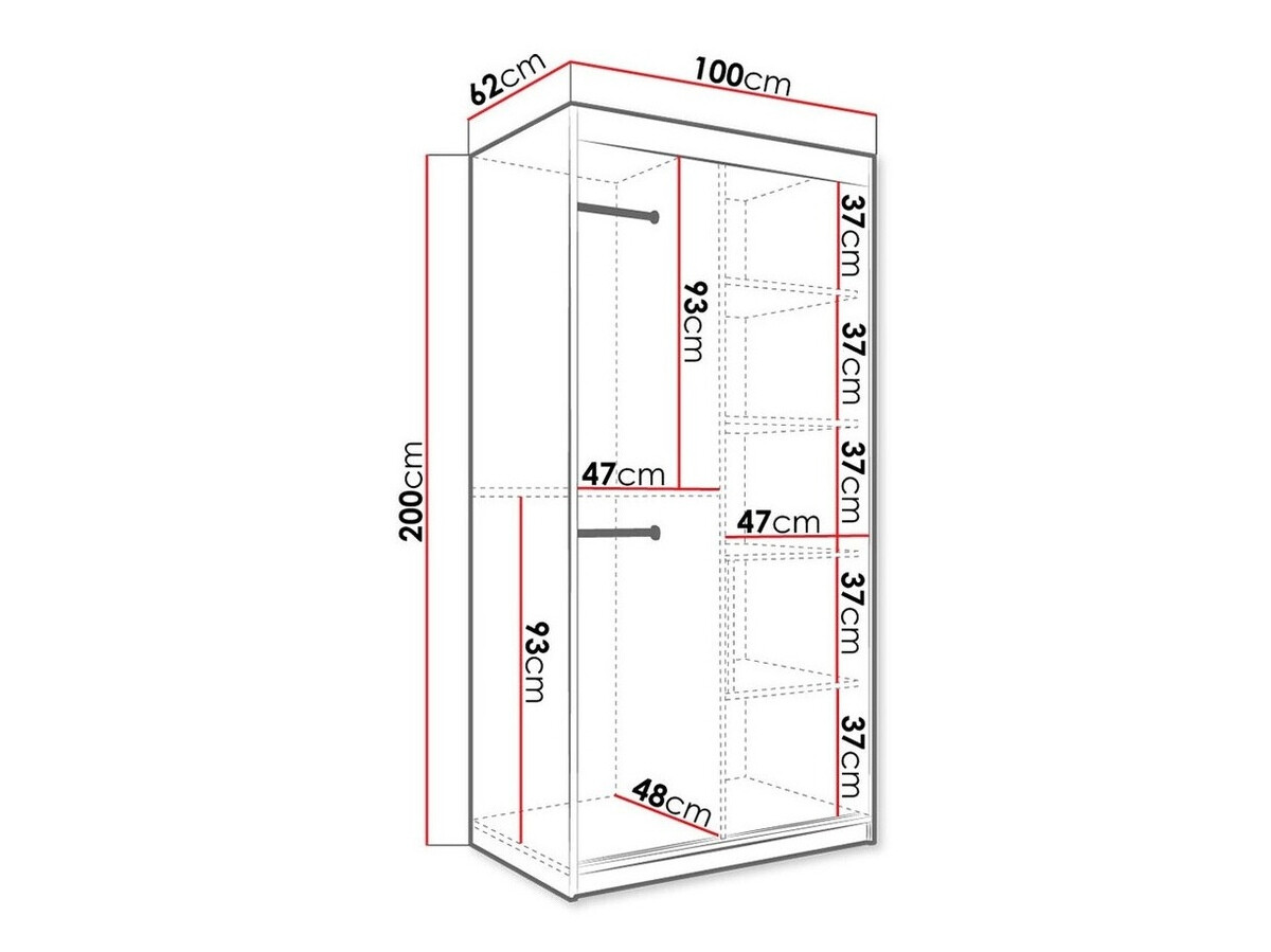 Skapis Hartford 240 (Matēts melns + Balts marmors)