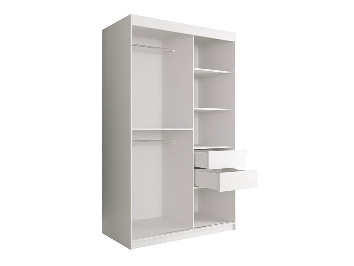 Skapis Hartford 241 (Matēts balts + Melnais marmors)