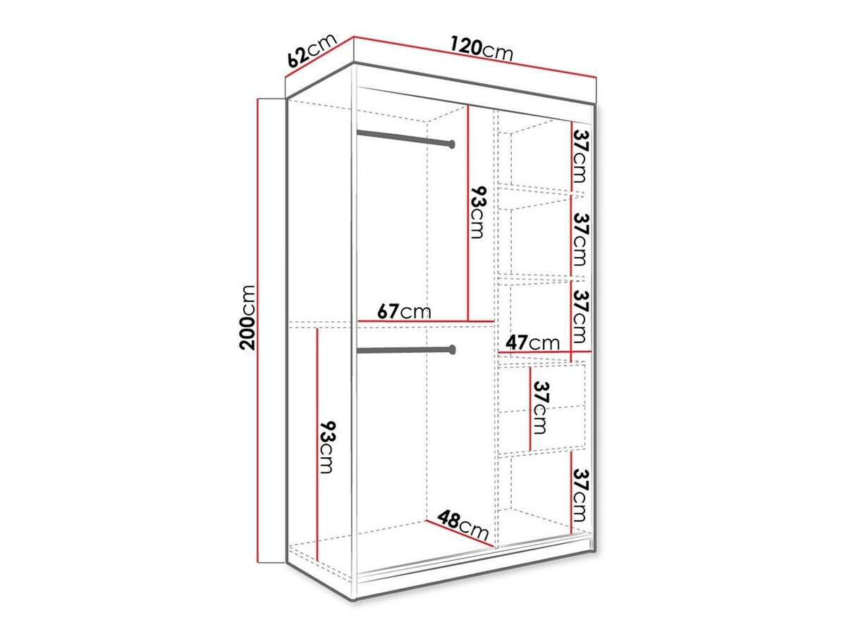 Skapis Hartford 241 (Matēts melns + Balts marmors)