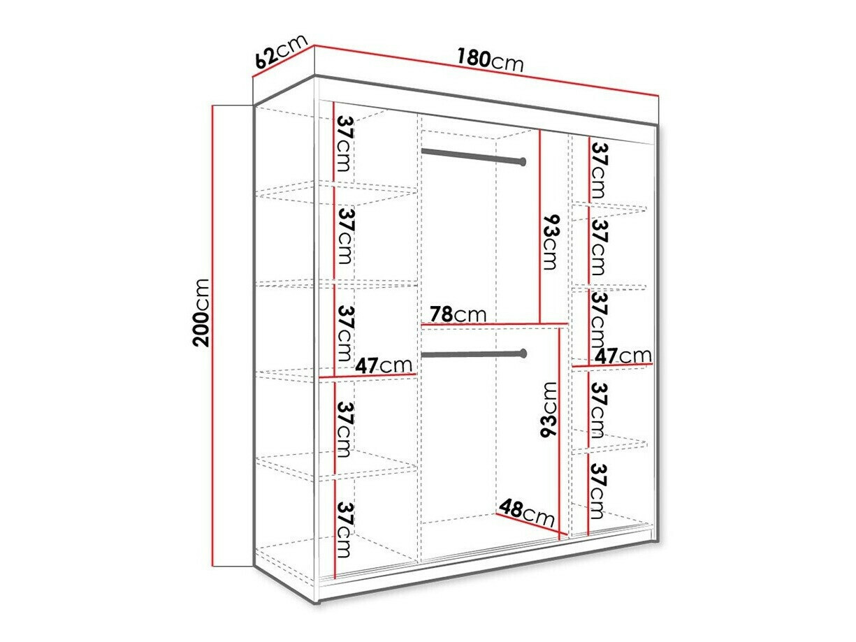 Skapis Hartford 243 (Matēts balts + Balts marmors)