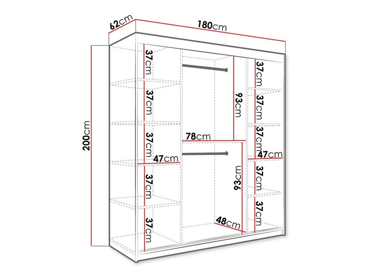 Skapis Hartford 243 (Matēts balts + Melnais marmors)