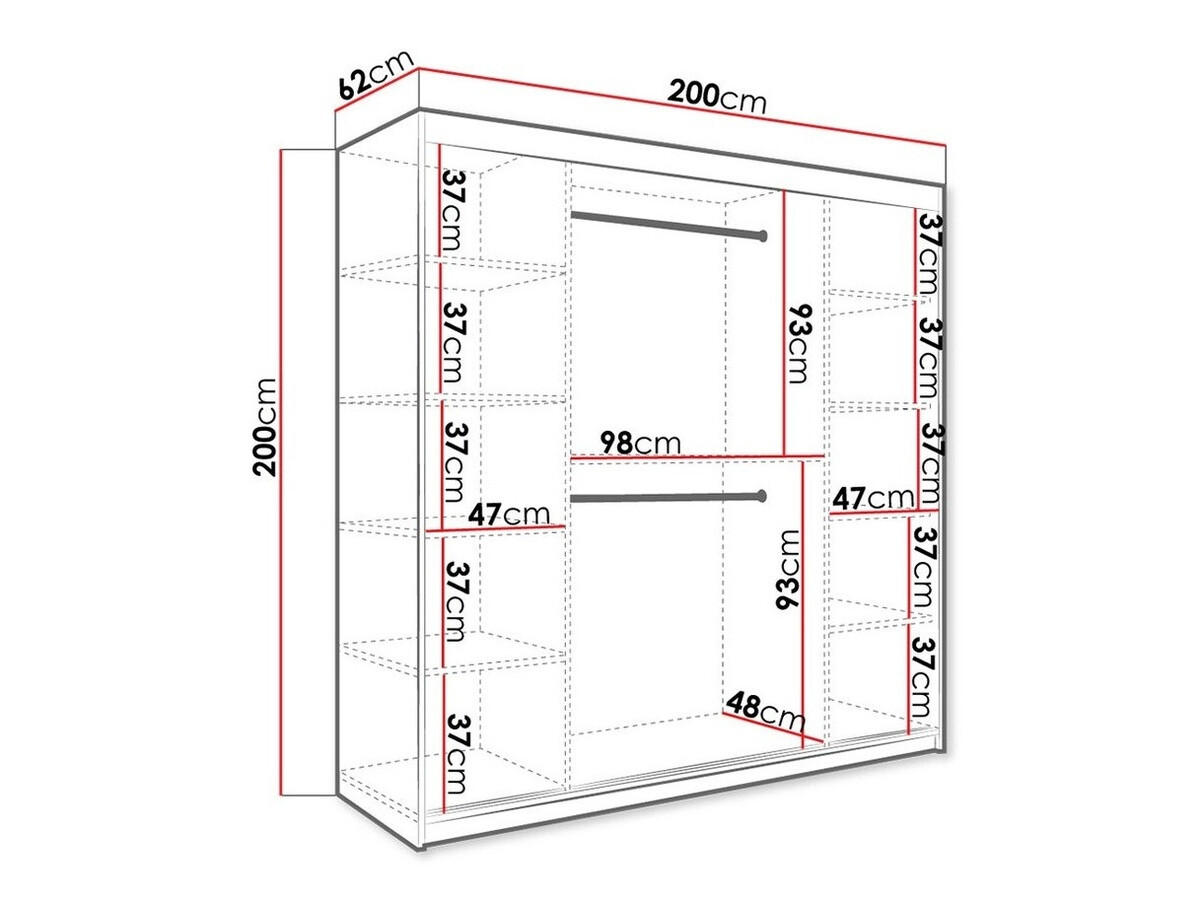 Skapis Hartford 244 (Matēts balts + Melnais marmors)