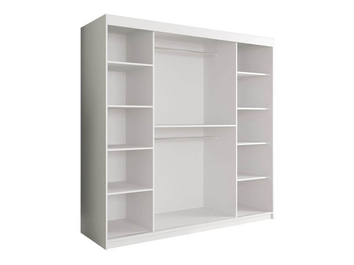 Skapis Hartford 244 (Matēts melns + Balts marmors)