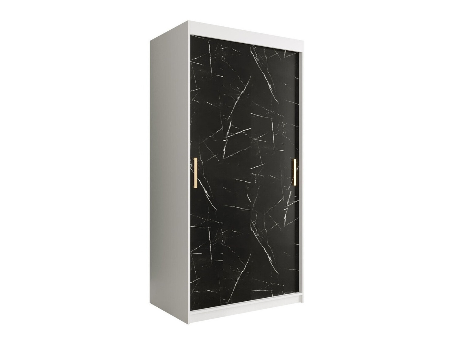 Skapis Hartford 246 (Matēts balts + Melnais marmors)