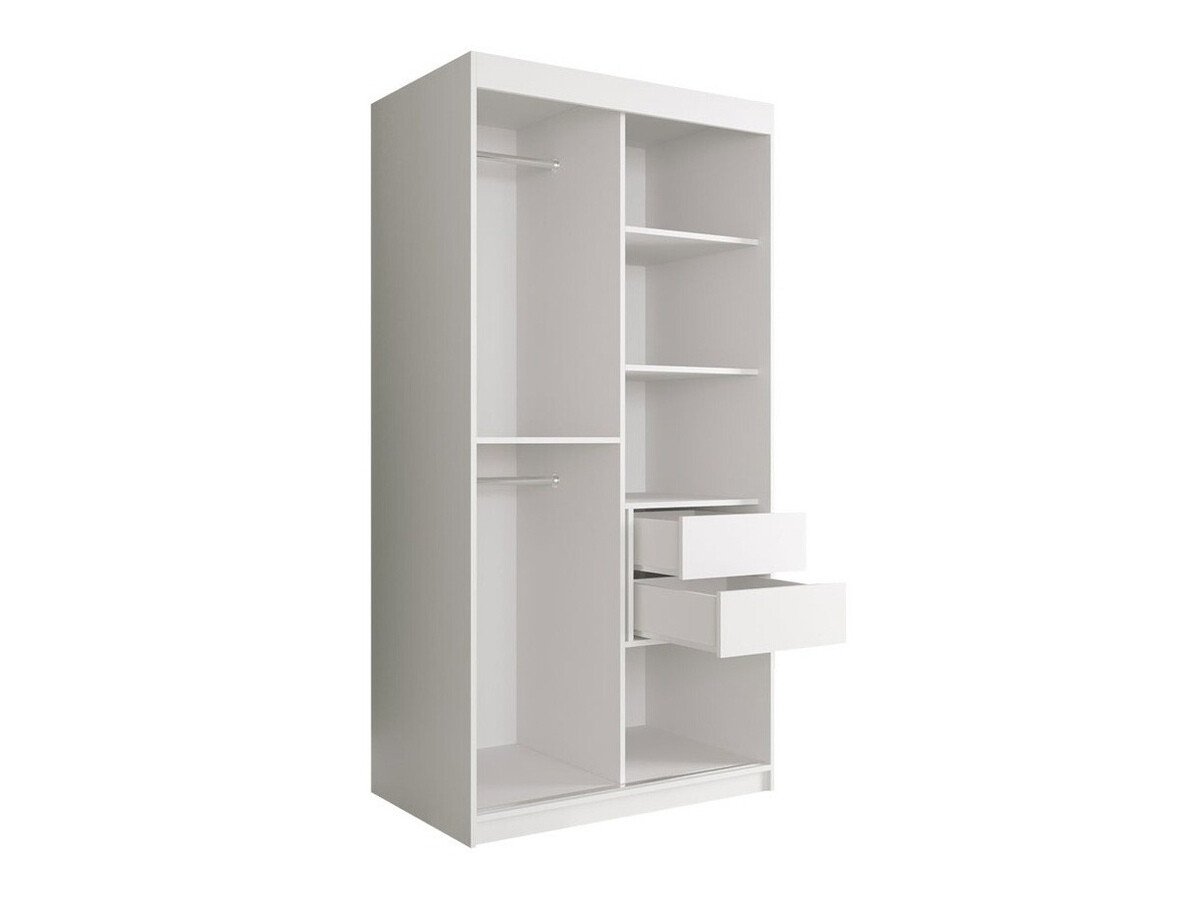 Skapis Hartford 246 (Matēts melns + Balts marmors)