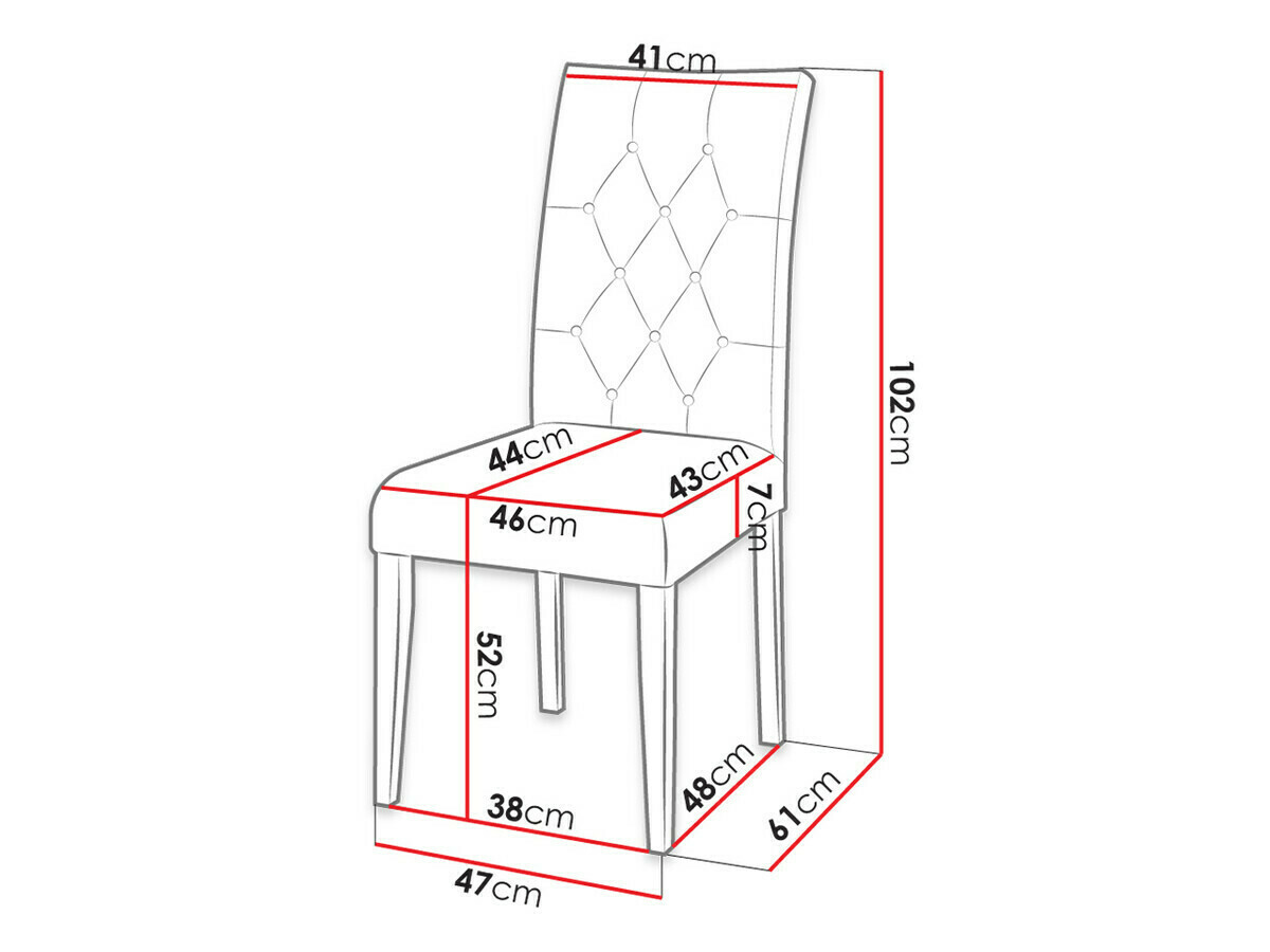 Ēdamistabas komplekts Racine 129 (Glancēts balts + Magic Velvet 2216)