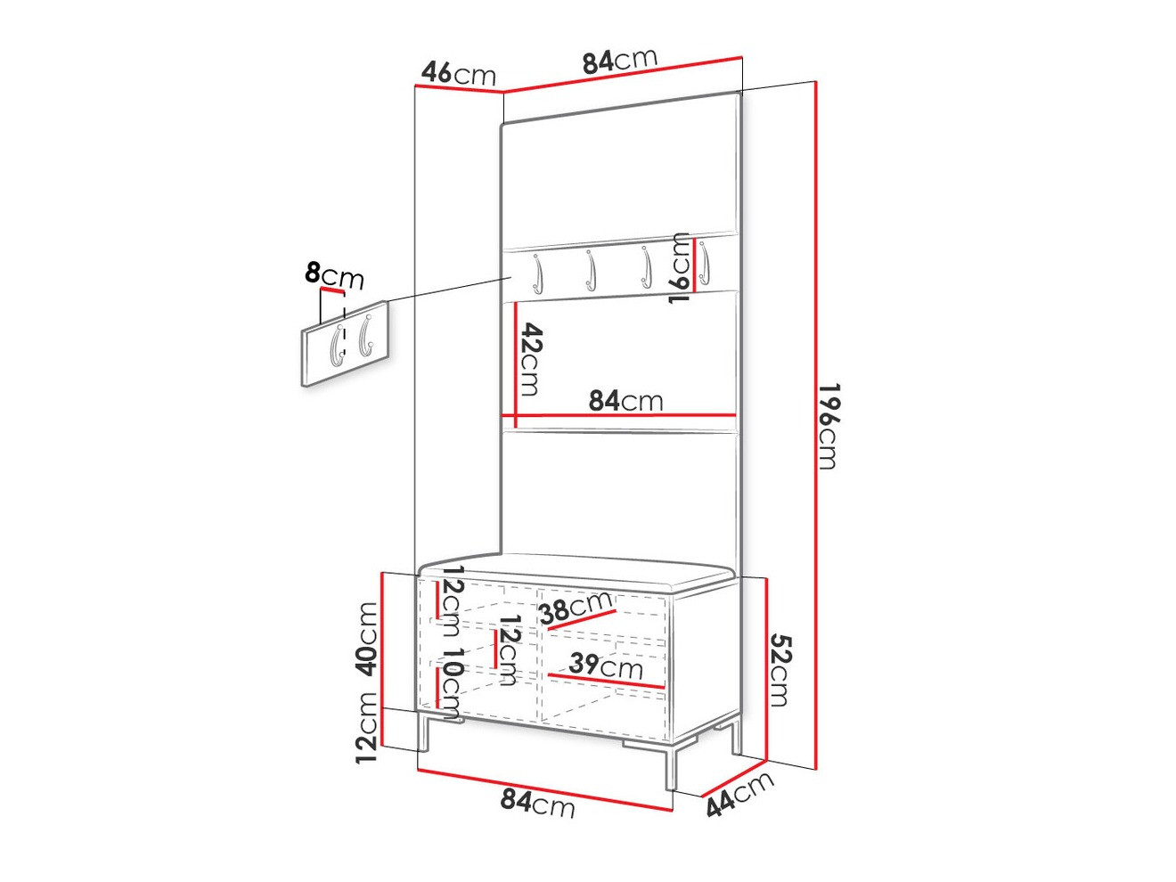 Прихожая Tivsoa 102 (Manila 02)