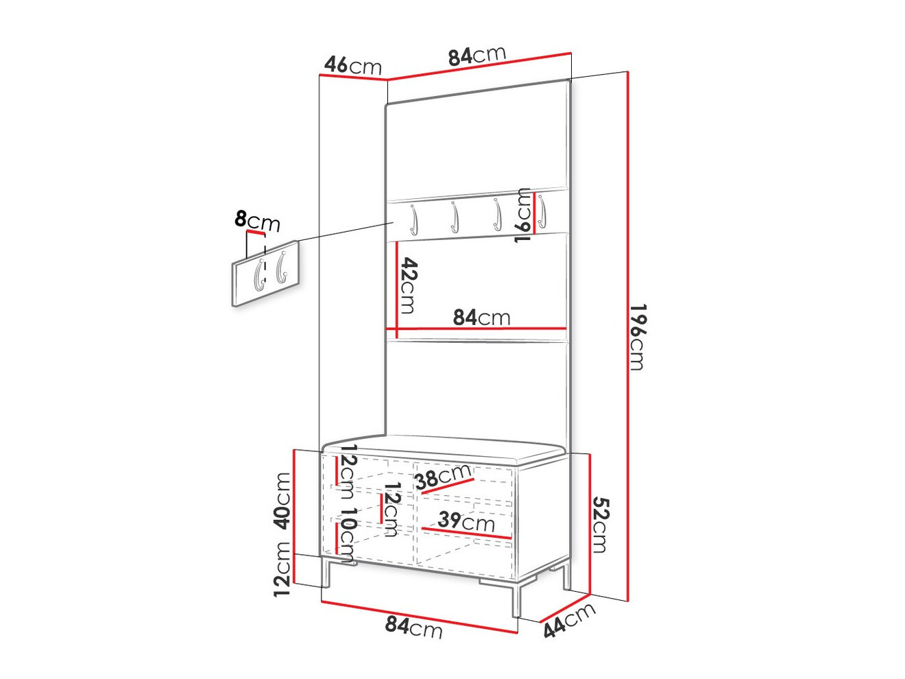 Прихожая Tivsoa 102 (Manila 02)