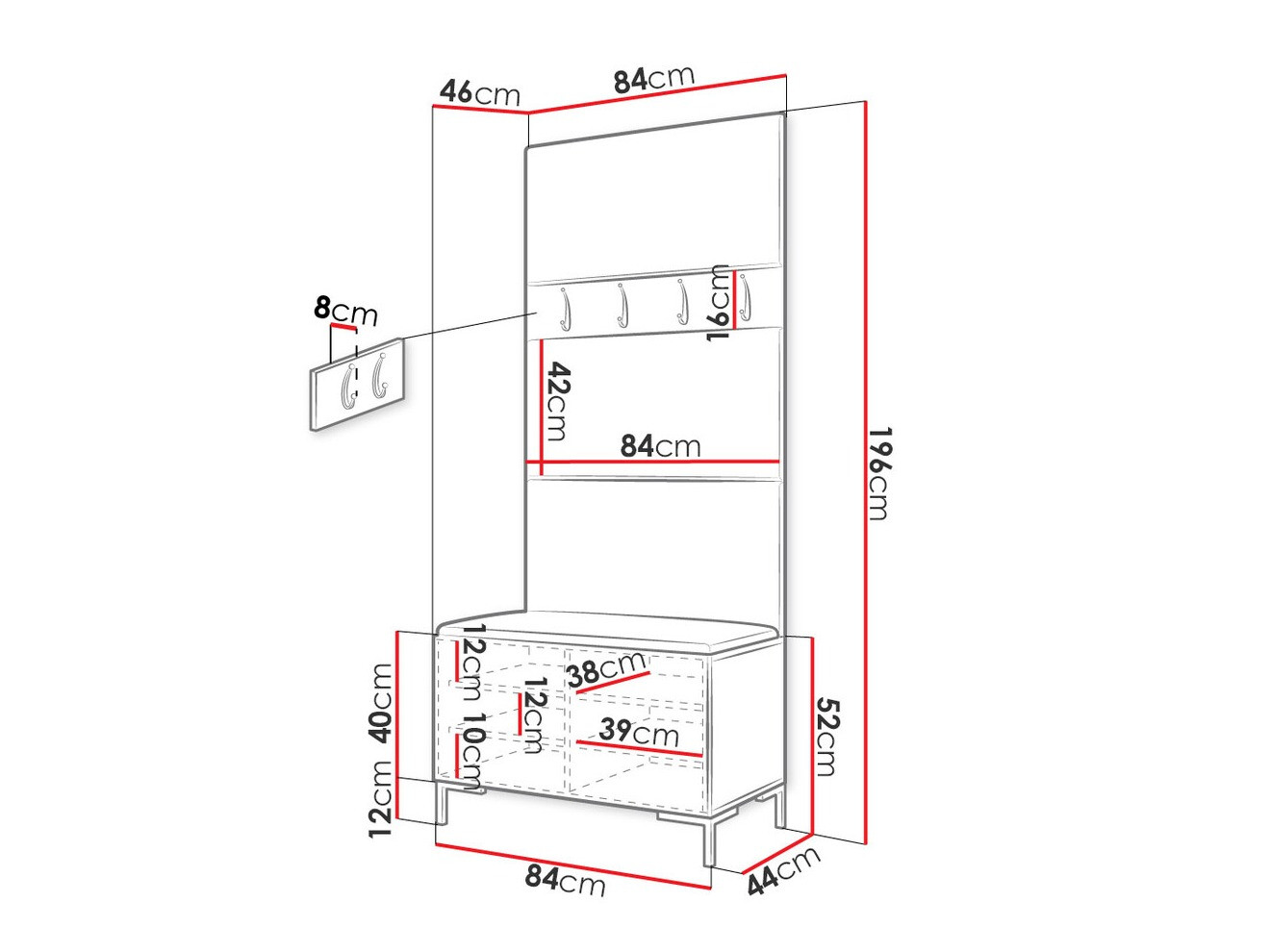 Прихожая Tivsoa 102 (Manila 11)