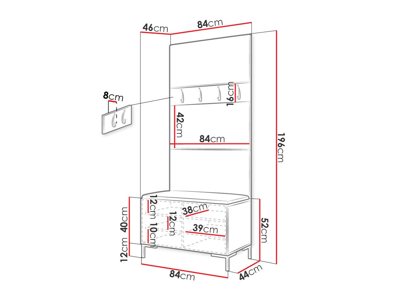 Прихожая Tivsoa 102 (Manila 18)