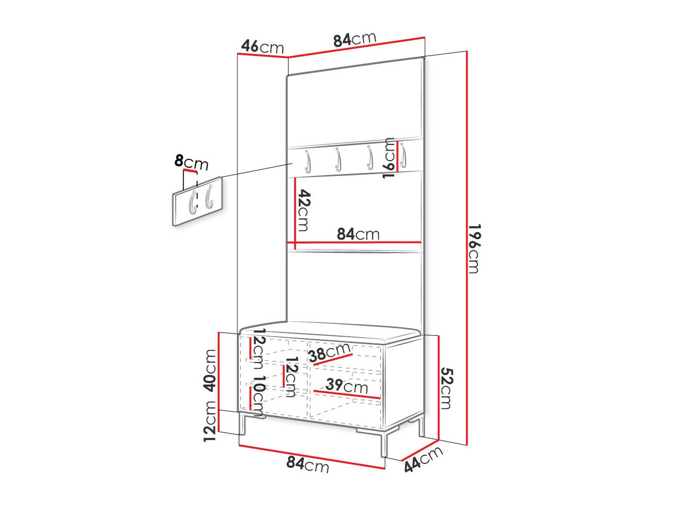 Прихожая Tivsoa 102 (Manila 18)