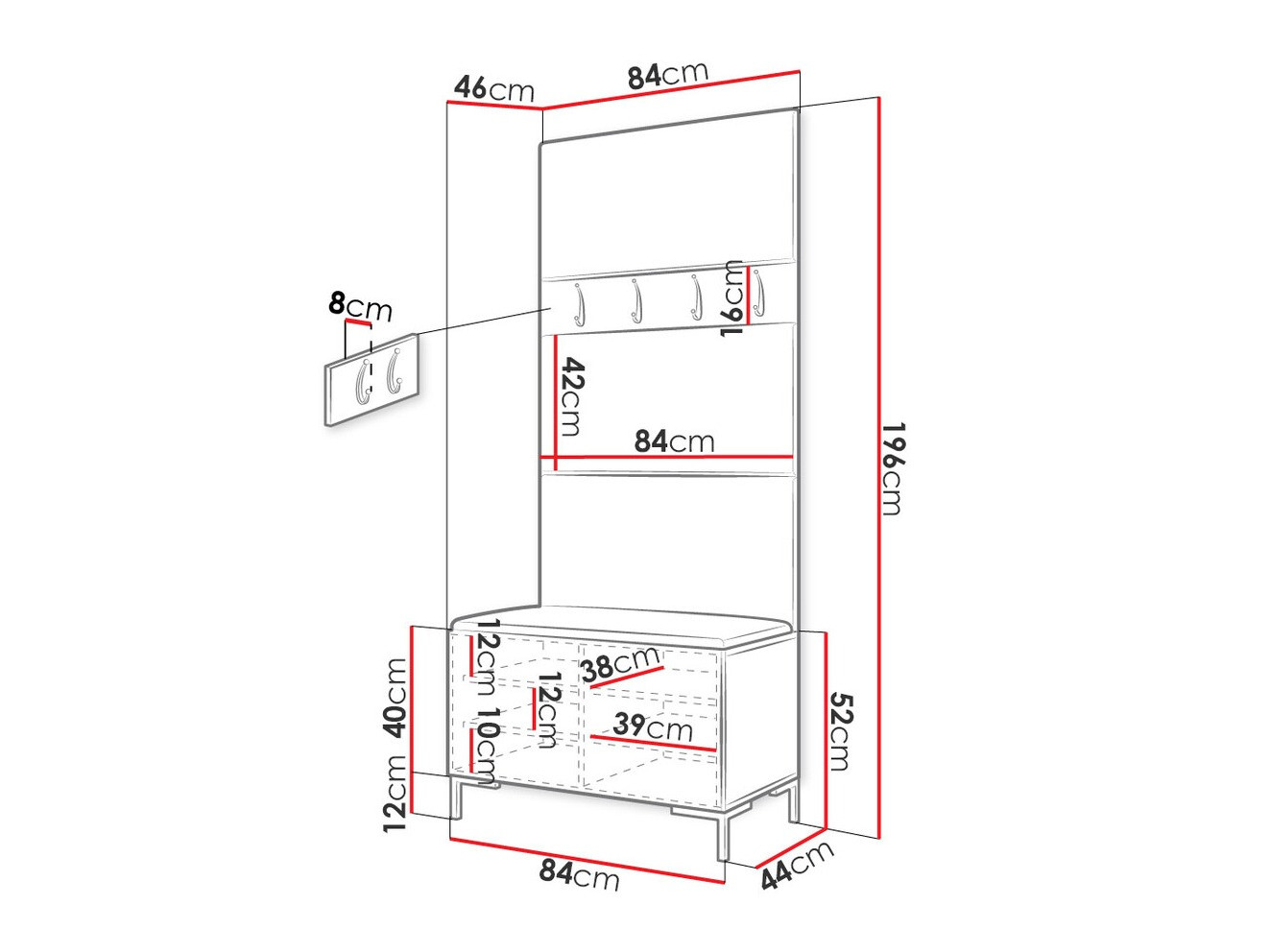 Прихожая Tivsoa 102 (Manila 26)