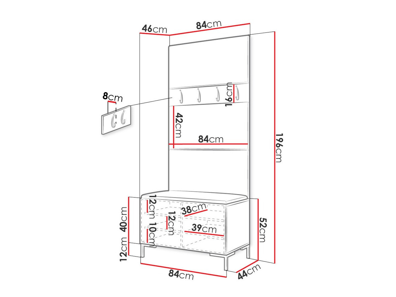 Прихожая Tivsoa 102 (Manila 26)