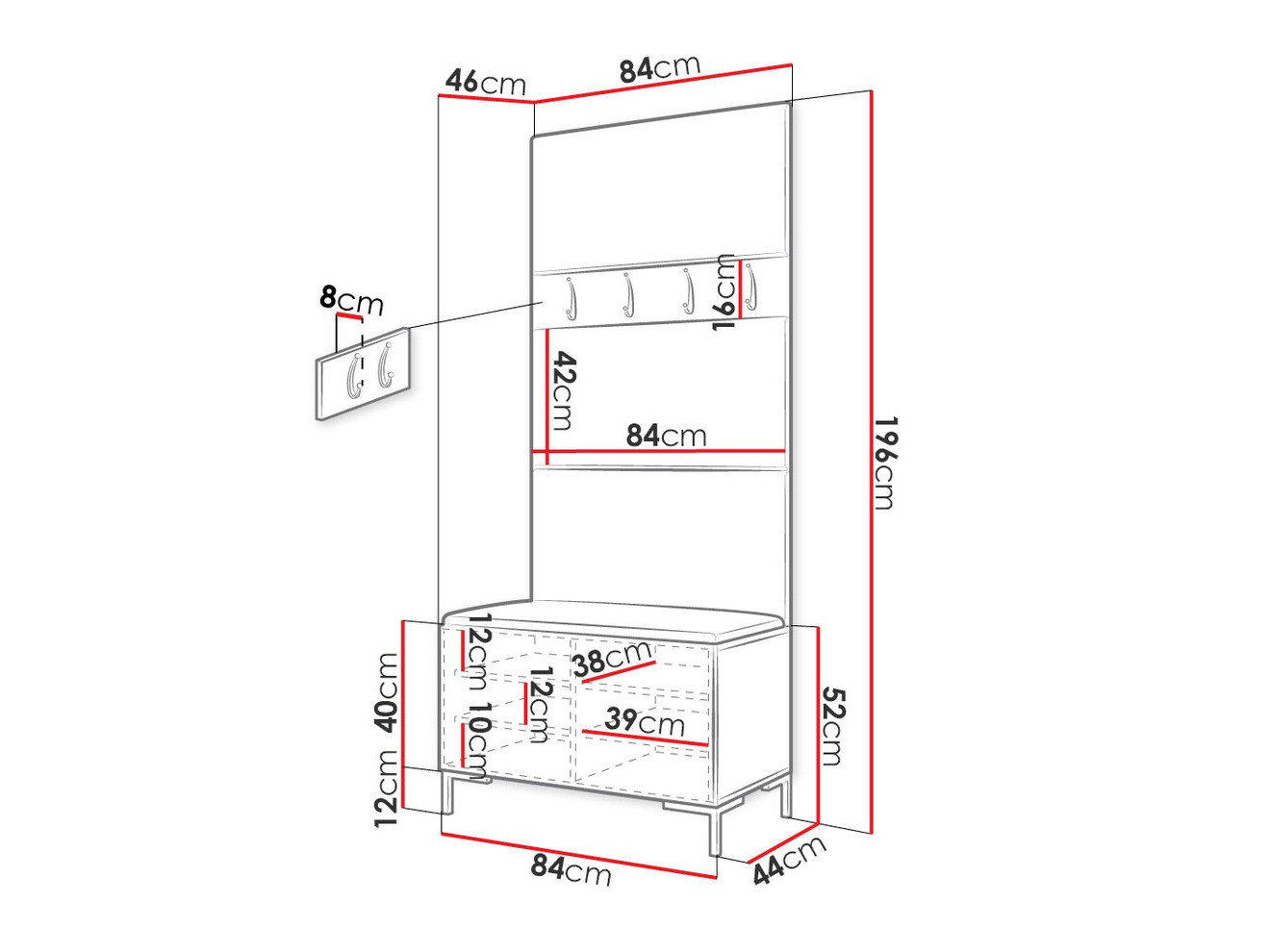 Прихожая Tivsoa 102 (Manila 26)