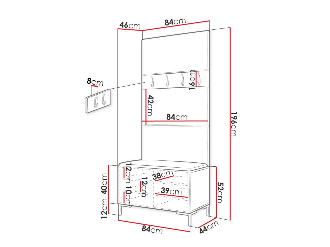 Прихожая Tivsoa 102 (Manila 35)