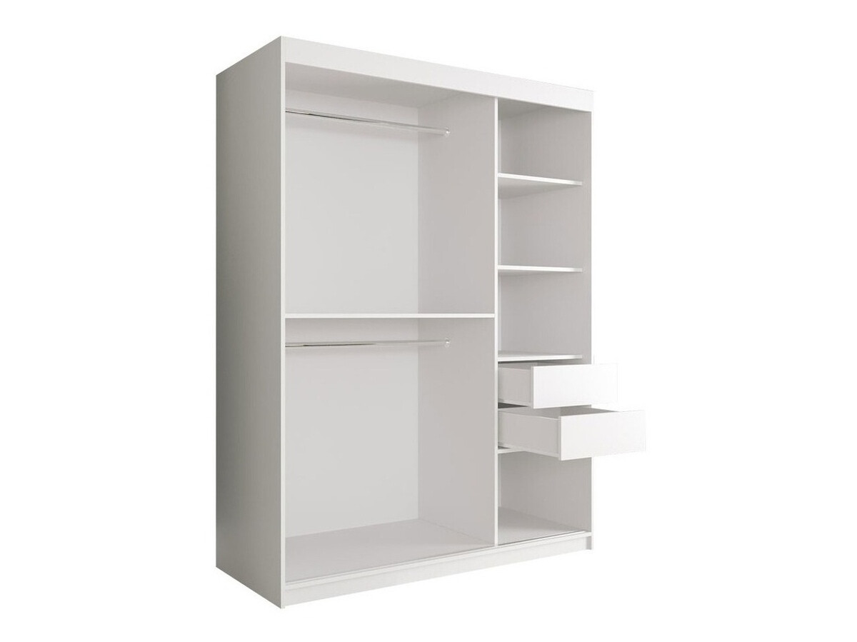 Skapis Hartford 242 (Matēts balts + Melnais marmors)