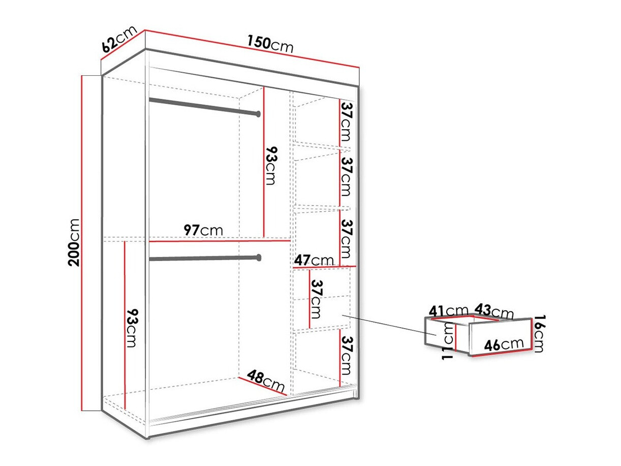 Skapis Hartford 242 (Matēts melns + Melnais marmors)