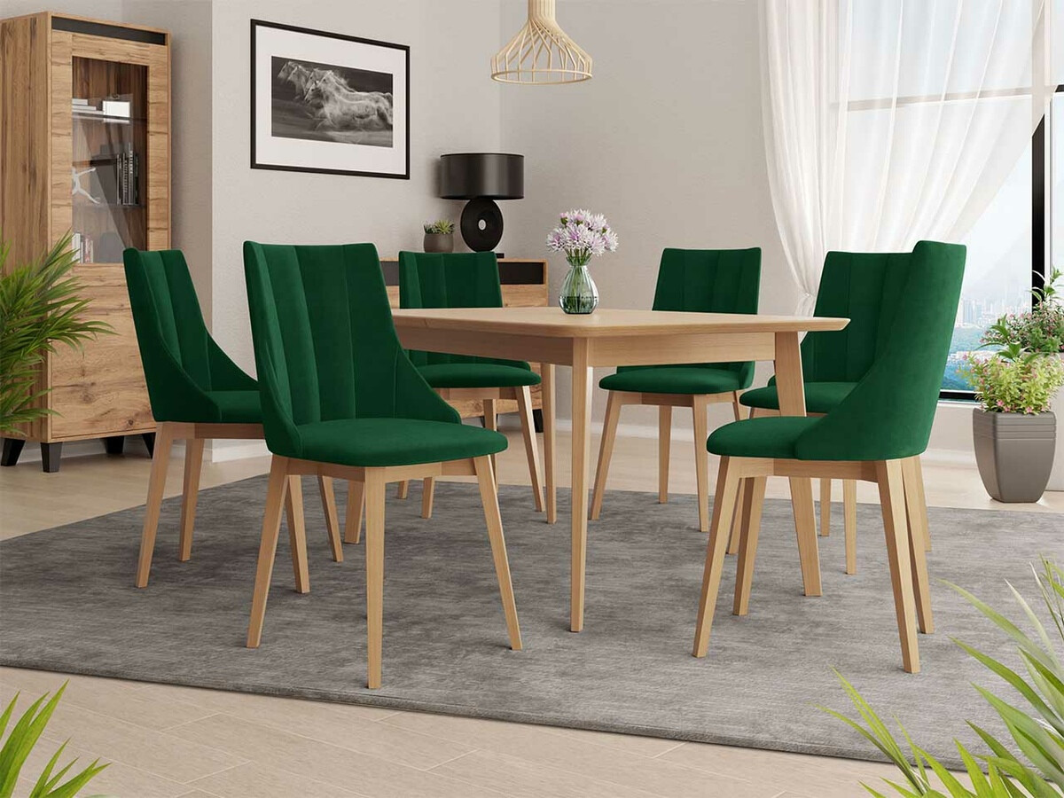 Ēdamistabas komplekts Racine 139 (Brūns + Magic Velvet 2225)