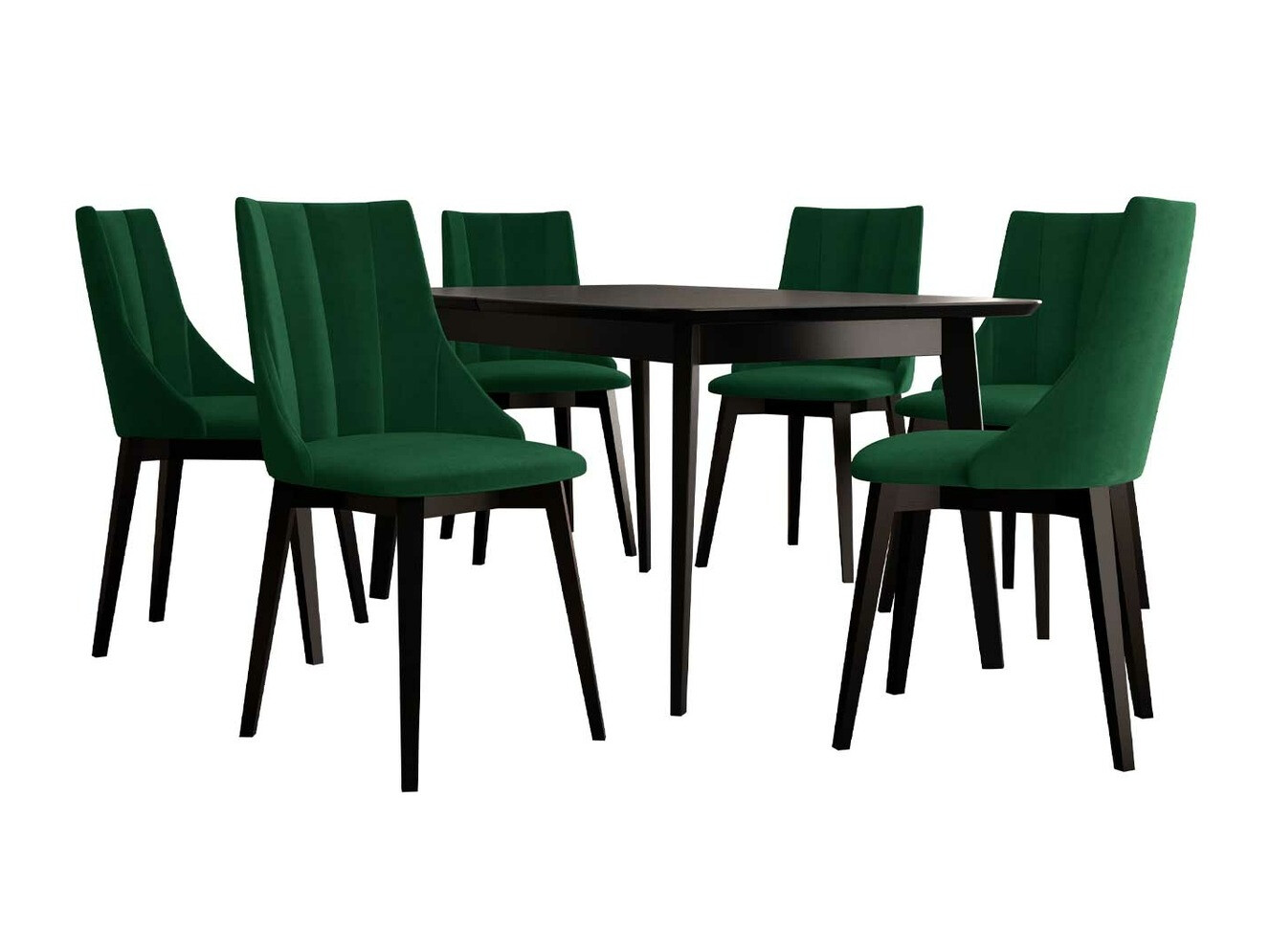 Ēdamistabas komplekts Racine 139 (Melns + Magic Velvet 2225)