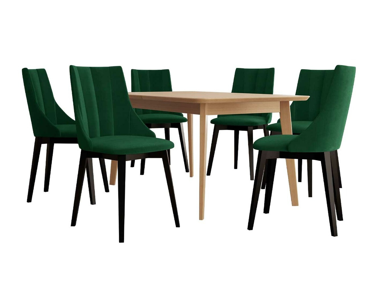 Ēdamistabas komplekts Racine 139 (Melns + Magic Velvet 2225)