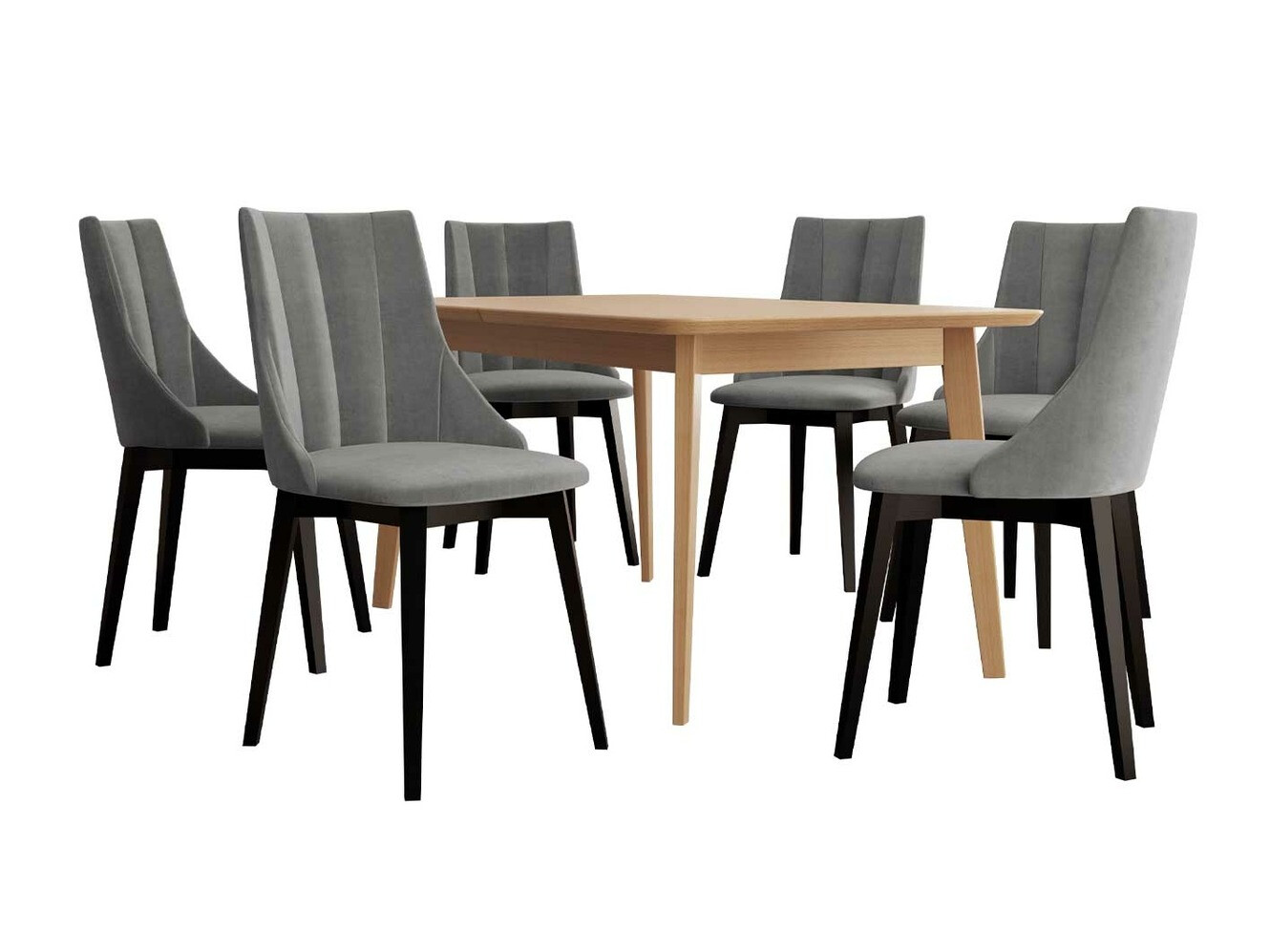 Обеденный гарнитур Racine 139 (Чёрный + Magic Velvet 2217)