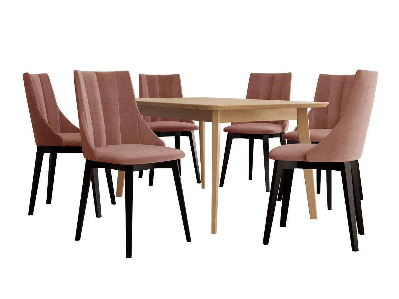 Обеденный гарнитур Racine 139 (Чёрный + Magic Velvet 2258)