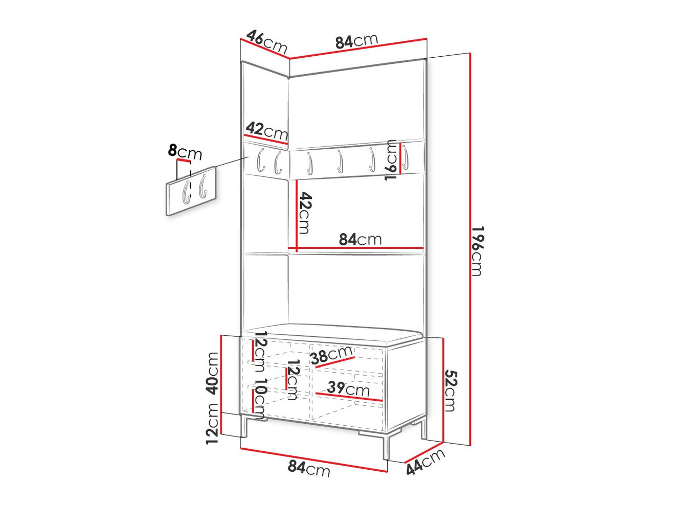 Прихожая Tivsoa 103 (Craft дуб)