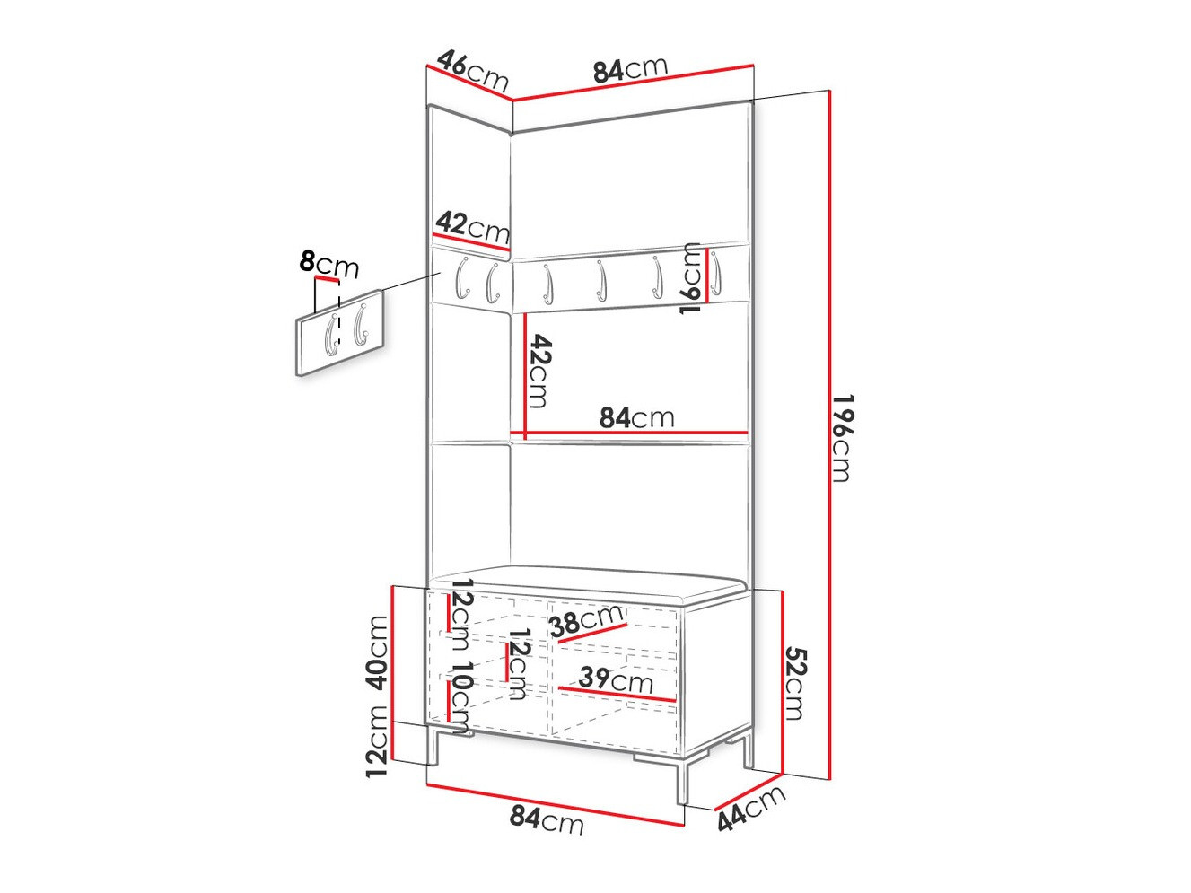 Прихожая Tivsoa 103 (Craft дуб)