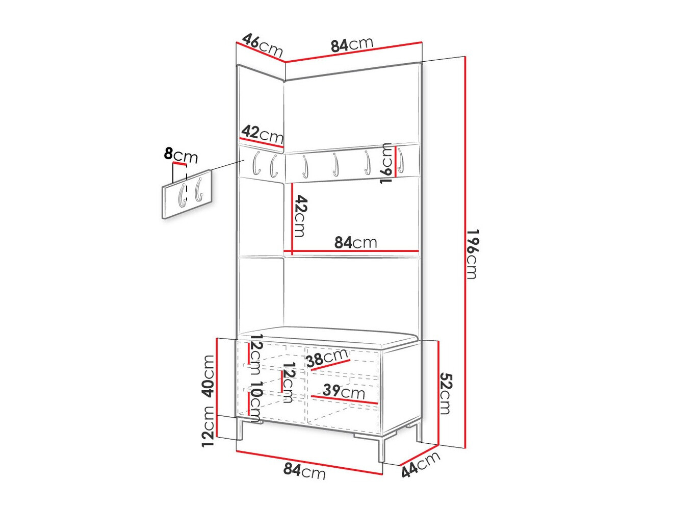 Прихожая Tivsoa 103 (Craft дуб)